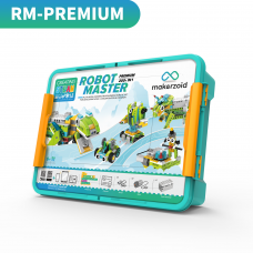 Makerzoid Programmable Toys Robot Master, 200-in-1 Coding Robot Kit, STEM Robotics Kit Learning Kit for Kids