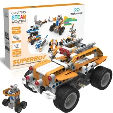 Makerzoid SUPERBOT 26-in-1 Coding Robot Kit STEM Programmable APP-Enabled Building Robot Toys Learning Kit for Kids MAKERZOID Makerzoid SUPERBOT 26-in-1 Coding Robot Kit STEM Programmable APP-Enabled Building Robot Toys Learning Kit for Kids MAKERZOID